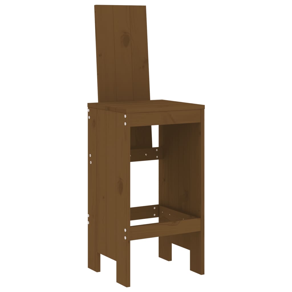 Set mobilier de bar, 3 piese, maro miere, lemn masiv de pin GartenMobel Dekor