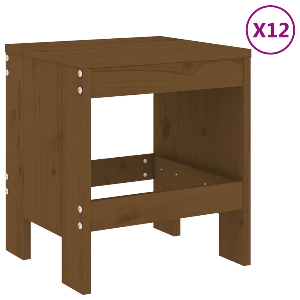 Set mobilier de grădină, 13 piese, maro miere, lemn masiv pin GartenMobel Dekor