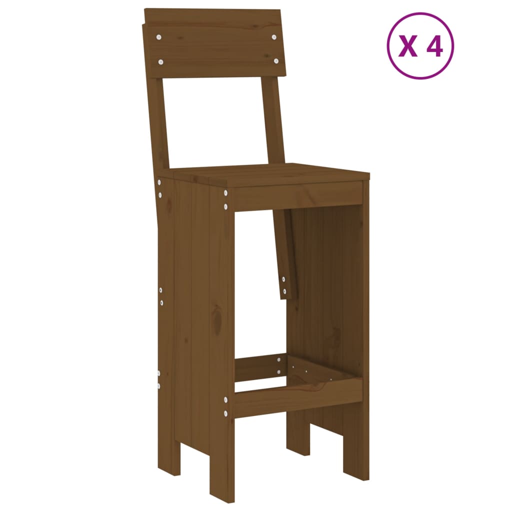 Set mobilier bar de grădină, 5 piese, maro miere lemn masiv pin GartenMobel Dekor