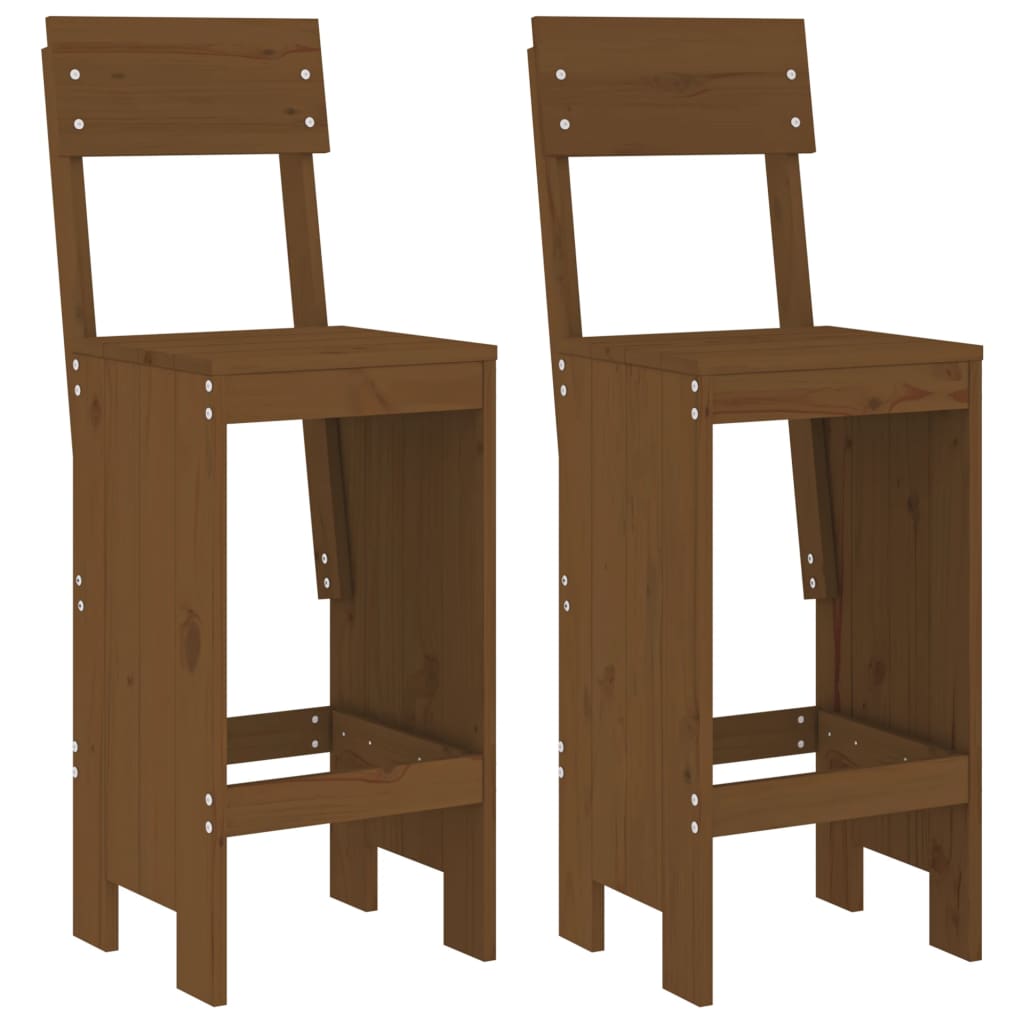 Set mobilier de bar, 3 piese, maro miere, lemn masiv de pin GartenMobel Dekor