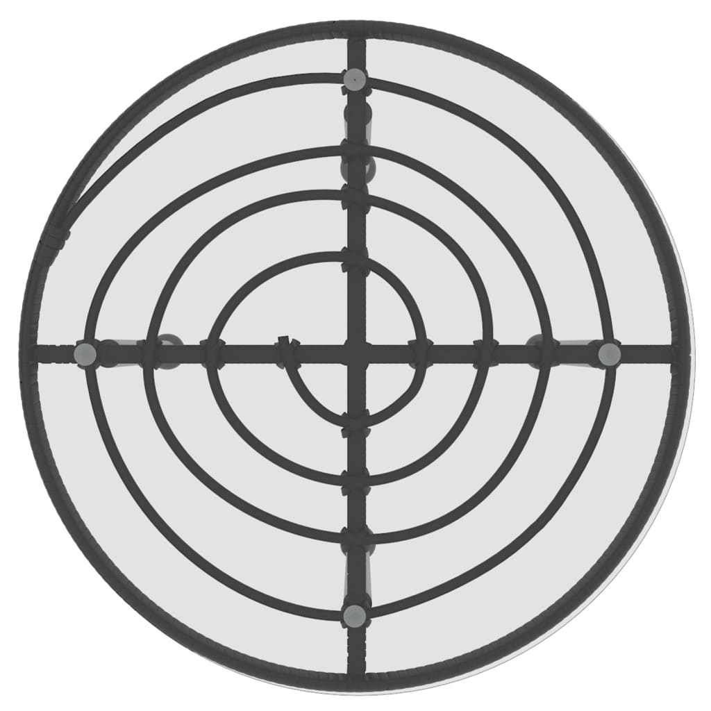 Set mobilier de grădină, 3 piese, negru, poliratan GartenMobel Dekor