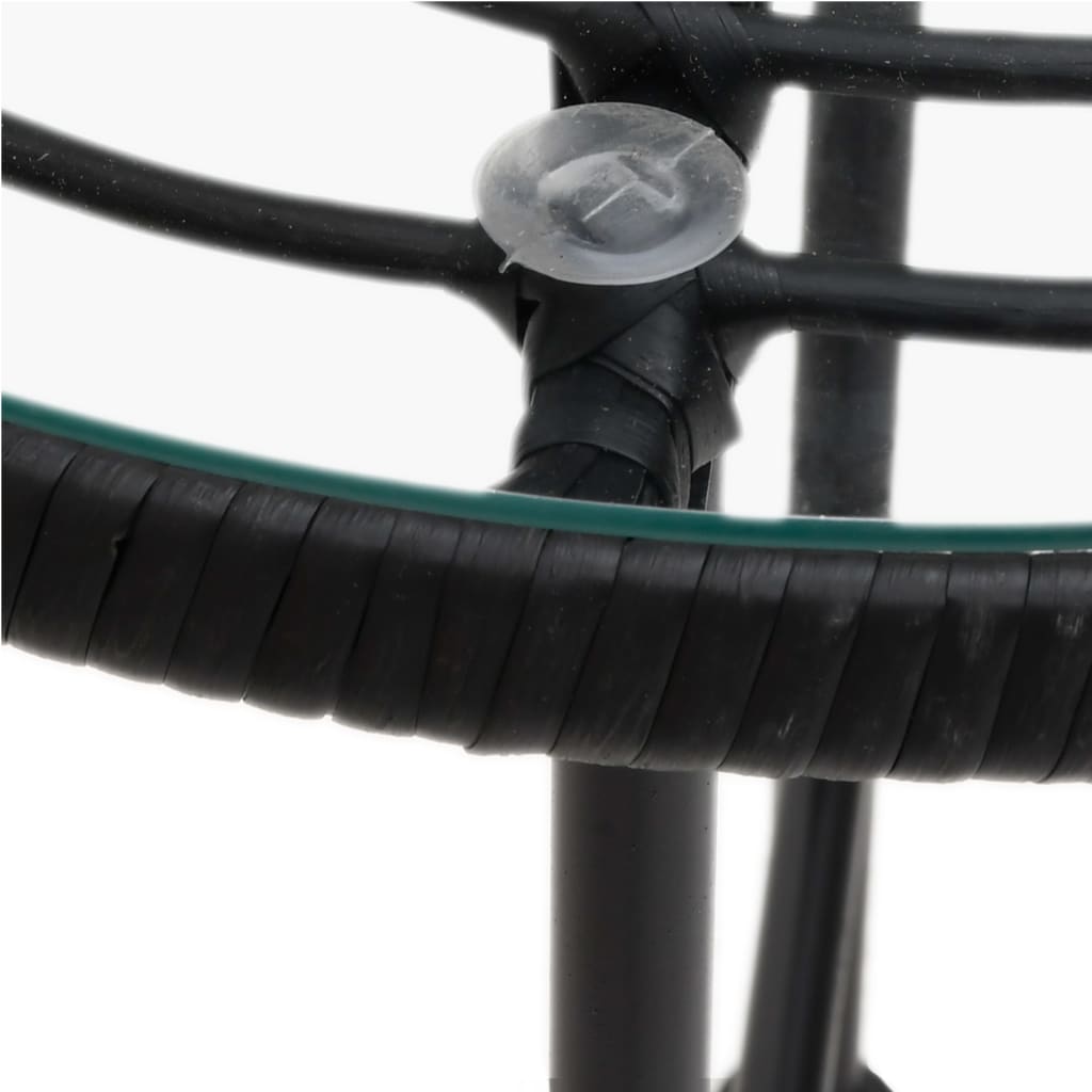 Set mobilier de grădină, 5 piese, negru, poliratan GartenMobel Dekor