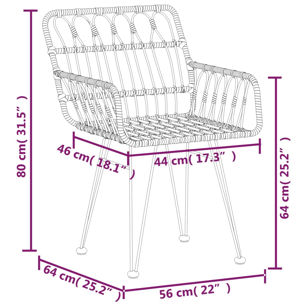 Set mobilier de grădină, 5 piese, poliratan GartenMobel Dekor