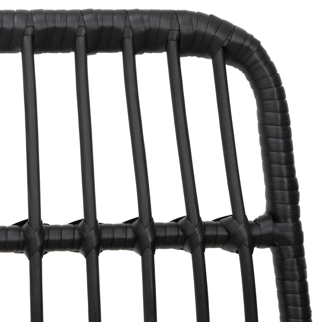 Set mobilier de grădină, 3 piese, negru, poliratan GartenMobel Dekor