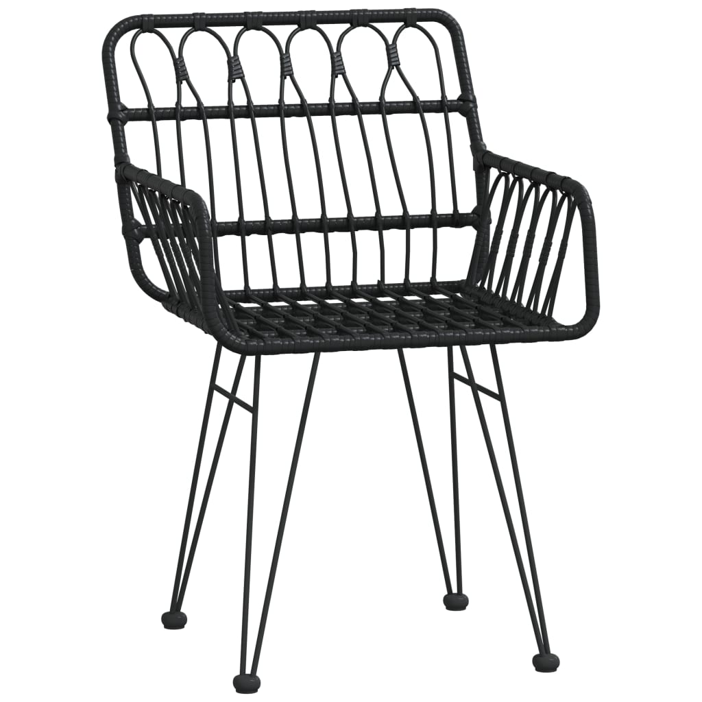 Set mobilier de grădină, 5 piese, negru, poliratan GartenMobel Dekor