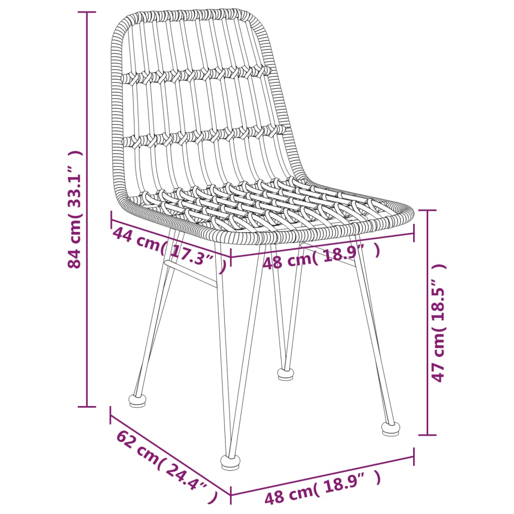 Set mobilier de grădină, 5 piese, negru, poliratan GartenMobel Dekor