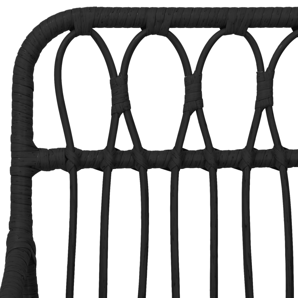 Set mobilier de grădină, 5 piese, negru, poliratan GartenMobel Dekor