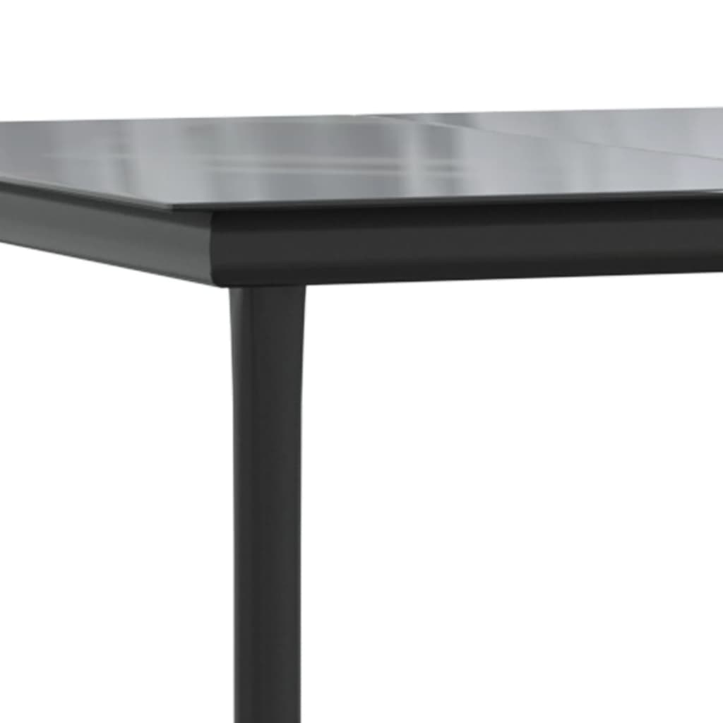 Set mobilier de grădină, 5 piese, negru, poliratan GartenMobel Dekor