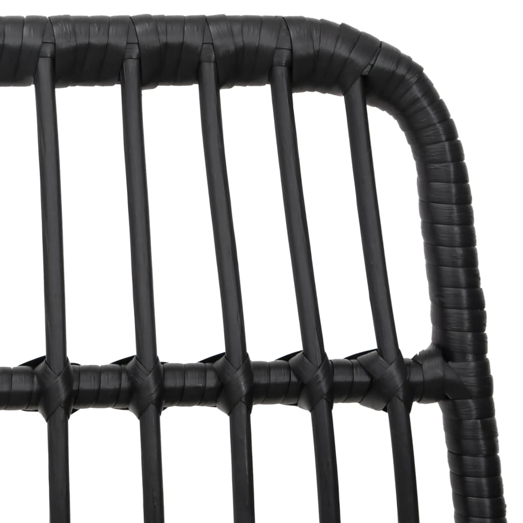 Set mobilier de grădină, 7 piese, negru, poliratan GartenMobel Dekor