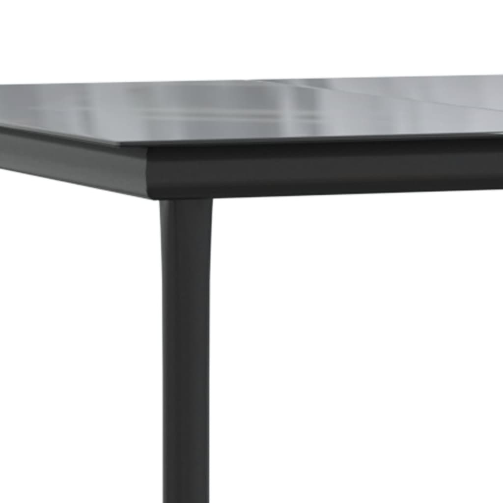 Set mobilier de grădină, 7 piese, negru, poliratan GartenMobel Dekor