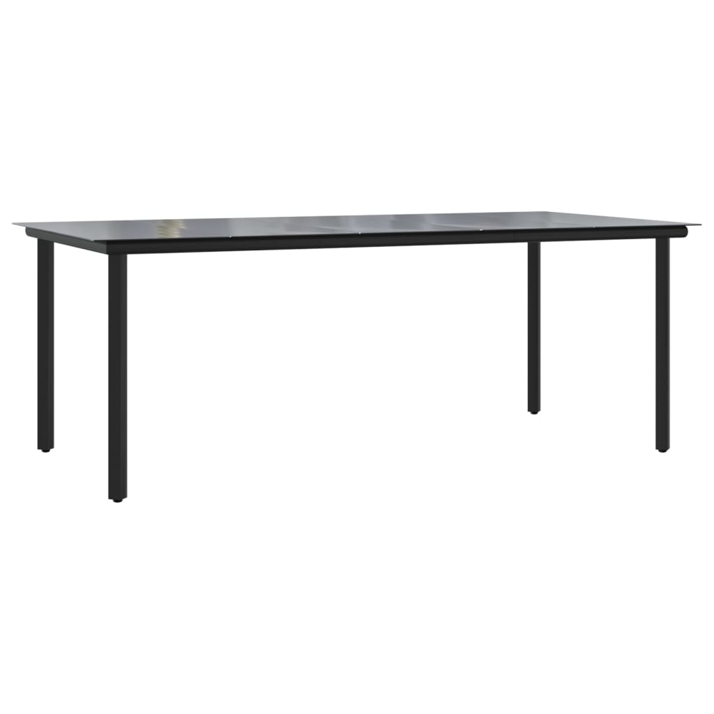 Set mobilier de grădină, 7 piese, negru, poliratan GartenMobel Dekor