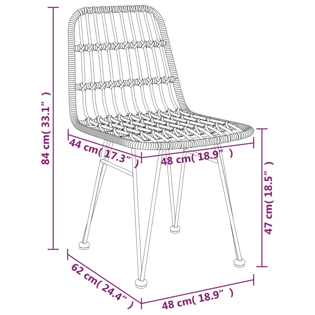 Set mobilier de grădină, 7 piese, negru, poliratan GartenMobel Dekor