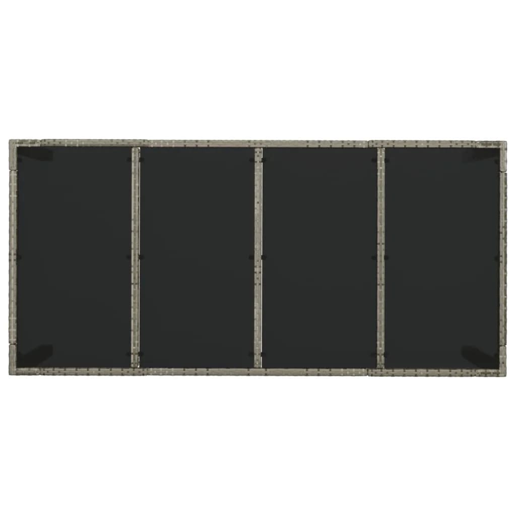 Set mobilier grădină cu perne, 9 piese, gri, poliratan GartenMobel Dekor