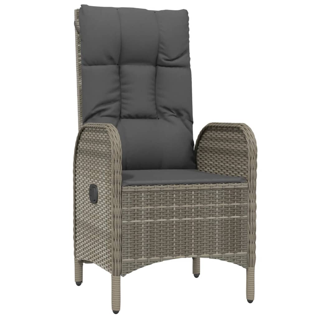 Set mobilier de grădină cu perne, 5 piese, gri, poliratan GartenMobel Dekor