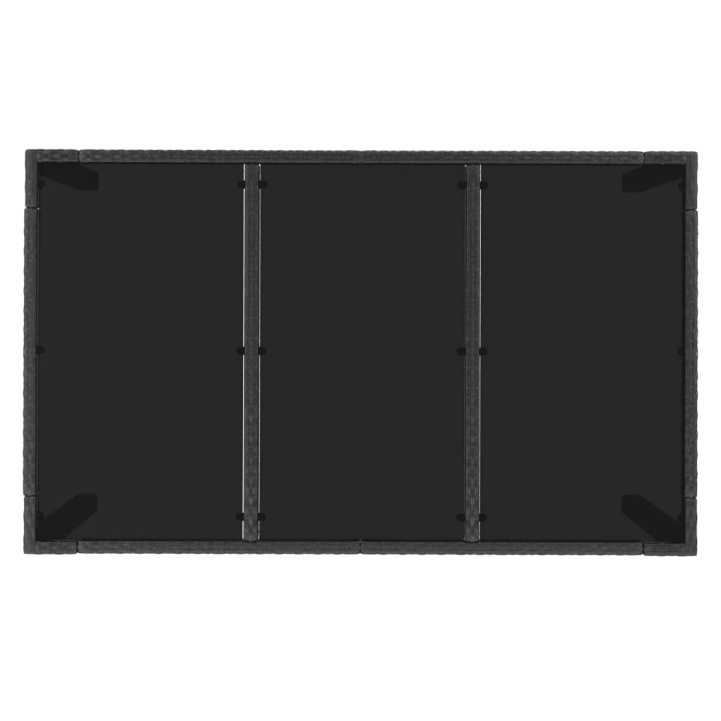 Set mobilier de grădină cu perne, 5 piese, negru, poliratan GartenMobel Dekor