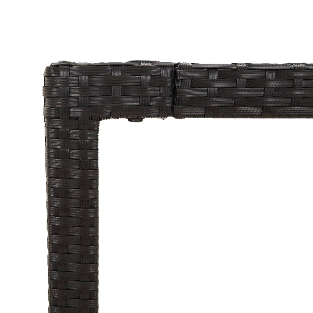 Set mobilier de grădină cu perne, 5 piese, negru, poliratan GartenMobel Dekor