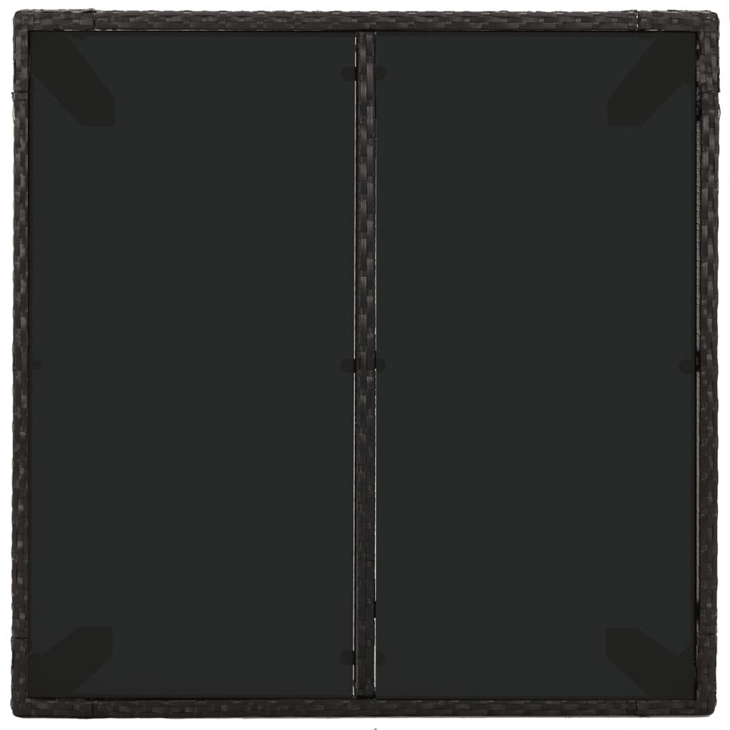 Set mobilier de grădină cu perne, 5 piese, negru, poliratan GartenMobel Dekor