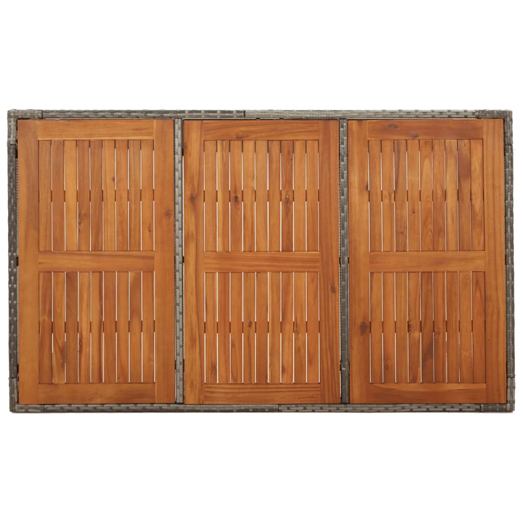 Set mobilier de grădină cu perne, 7 piese, gri, poliratan GartenMobel Dekor