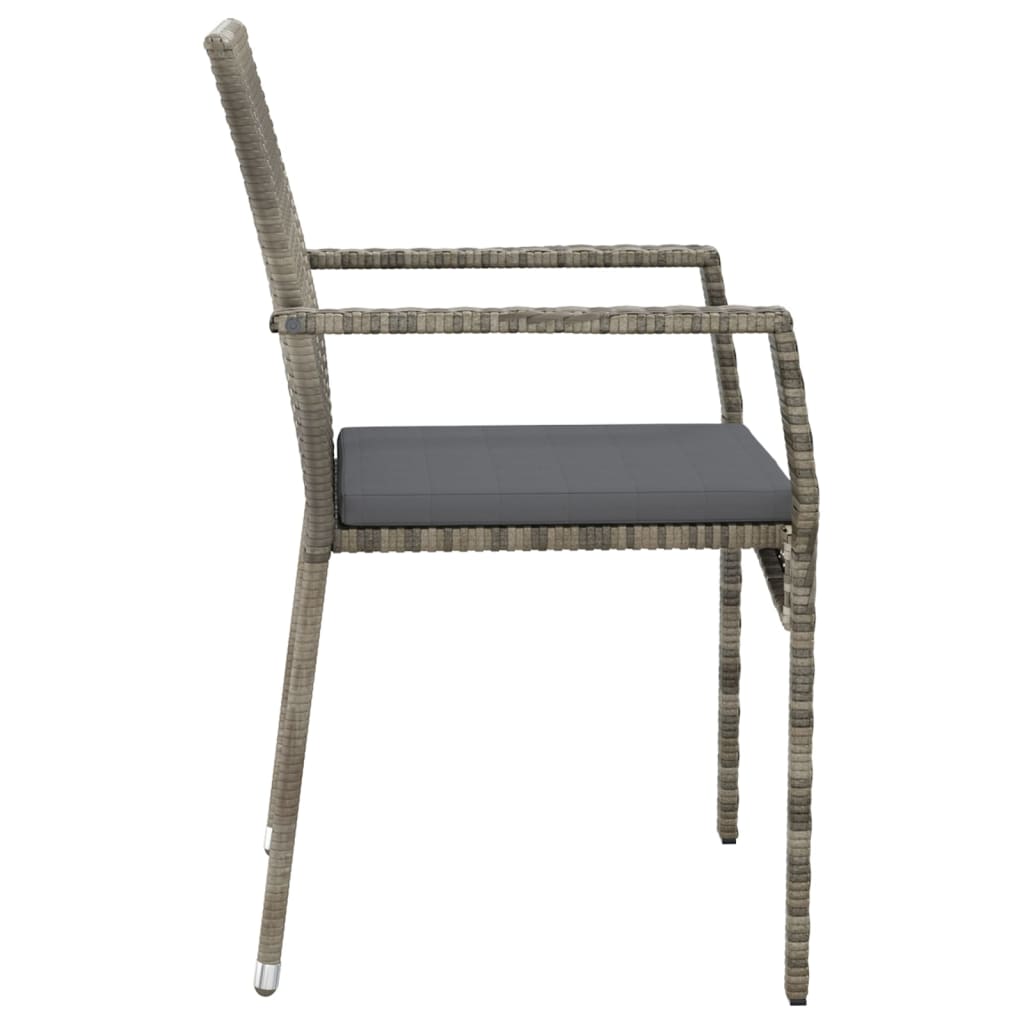 Set mobilier de grădină cu perne, 7 piese, gri, poliratan GartenMobel Dekor