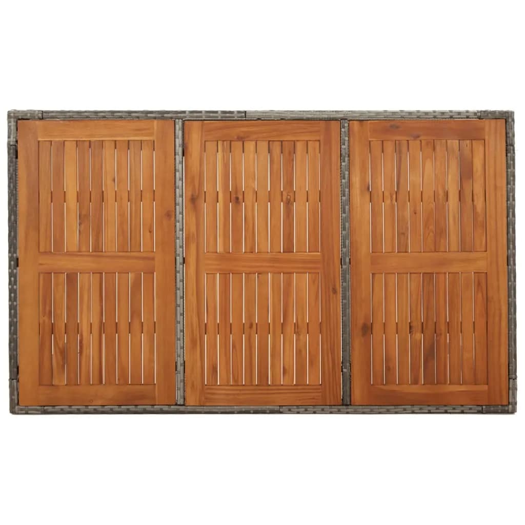 Set mobilier de grădină cu perne, 7 piese, gri, poliratan GartenMobel Dekor