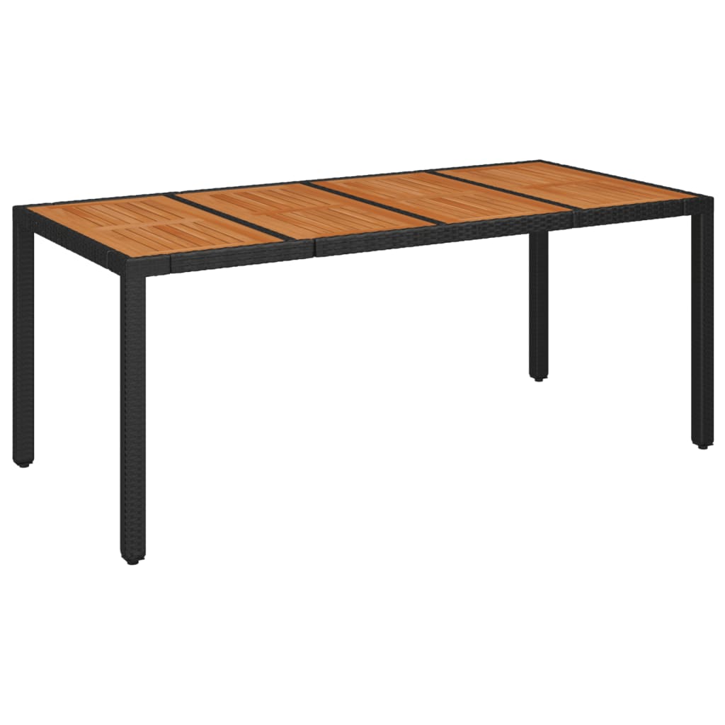 Set mobilier de grădină cu perne, 7 piese, negru, poliratan GartenMobel Dekor
