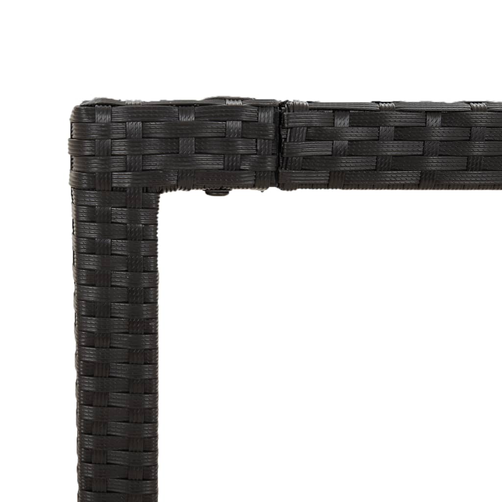Set mobilier de grădină cu perne, 7 piese, negru, poliratan GartenMobel Dekor