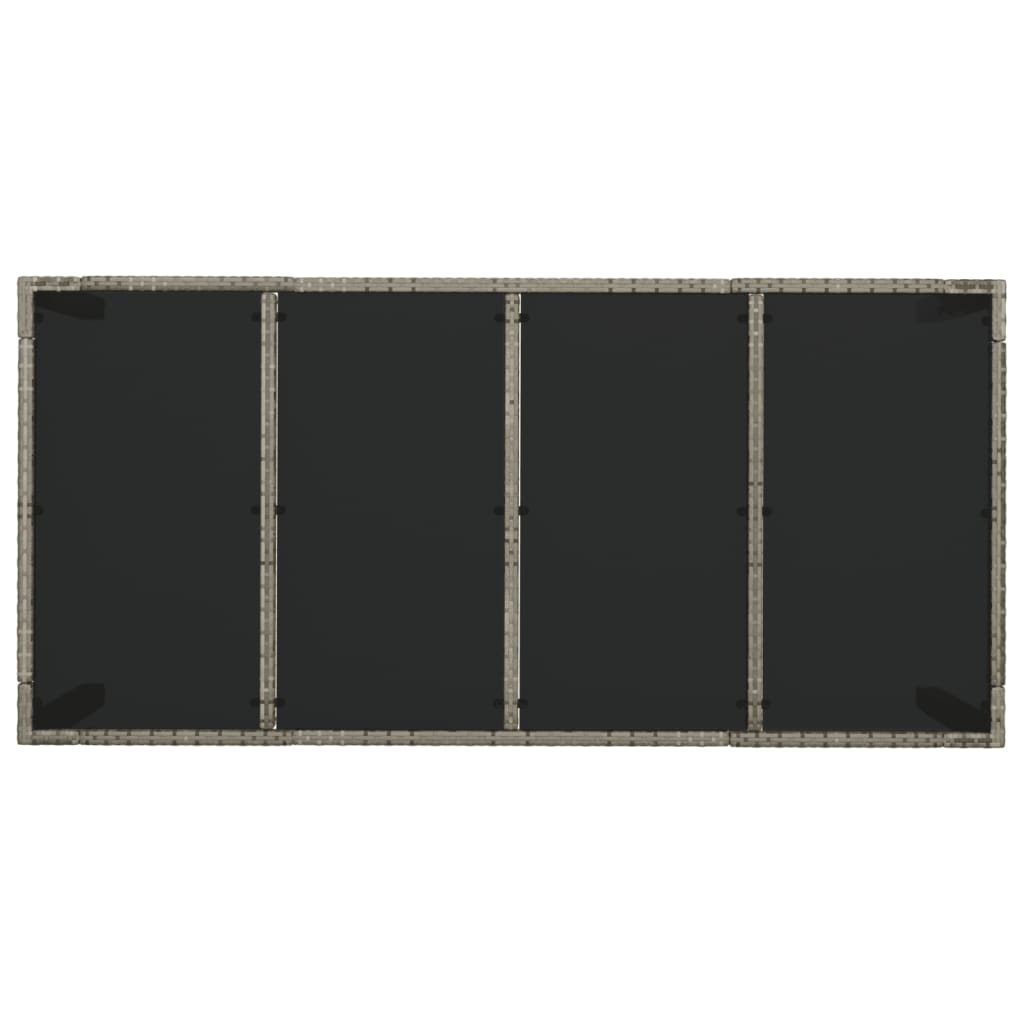 Set mobilier grădină cu perne, 9 piese, gri, poliratan GartenMobel Dekor