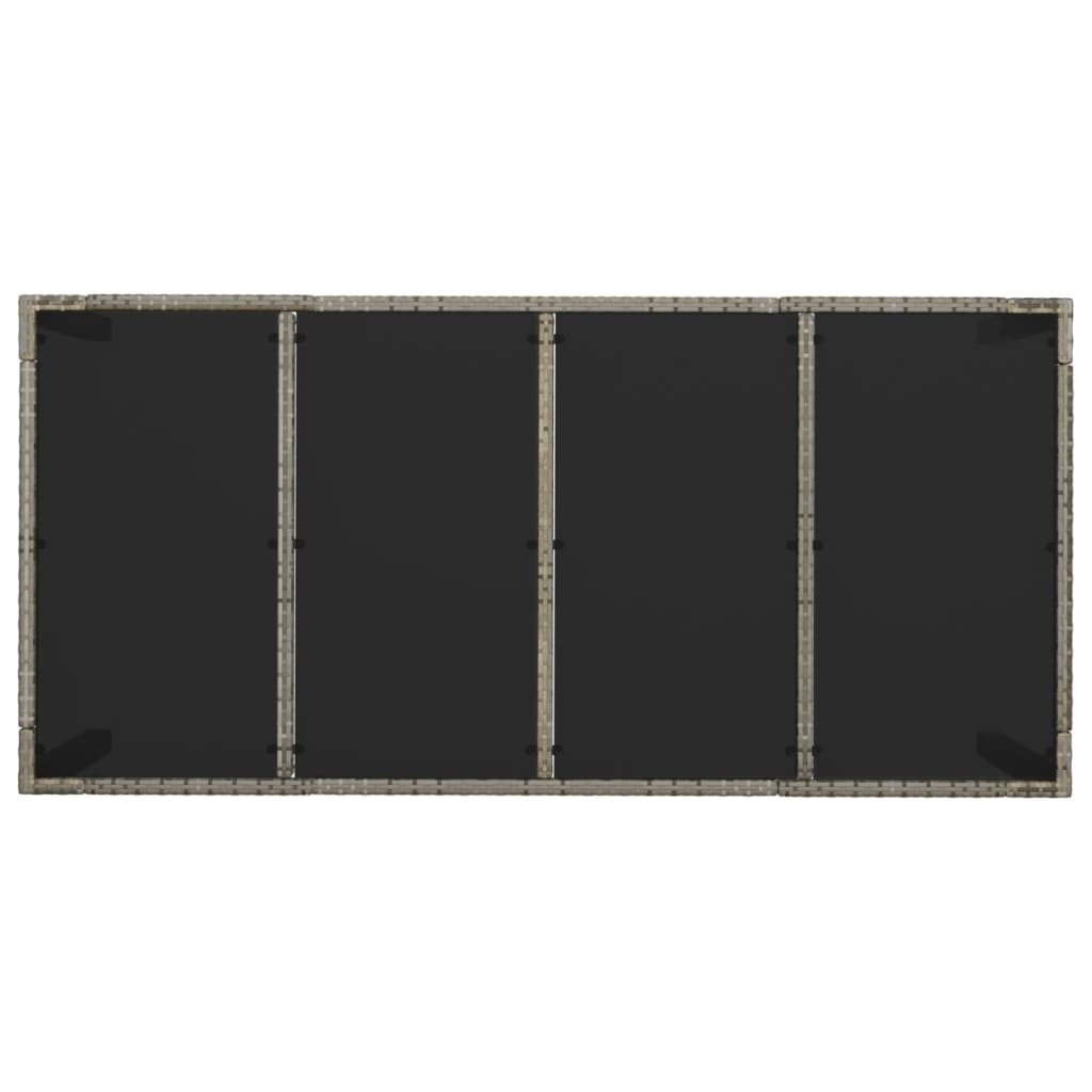 Set mobilier grădină cu perne, 9 piese, gri, poliratan GartenMobel Dekor