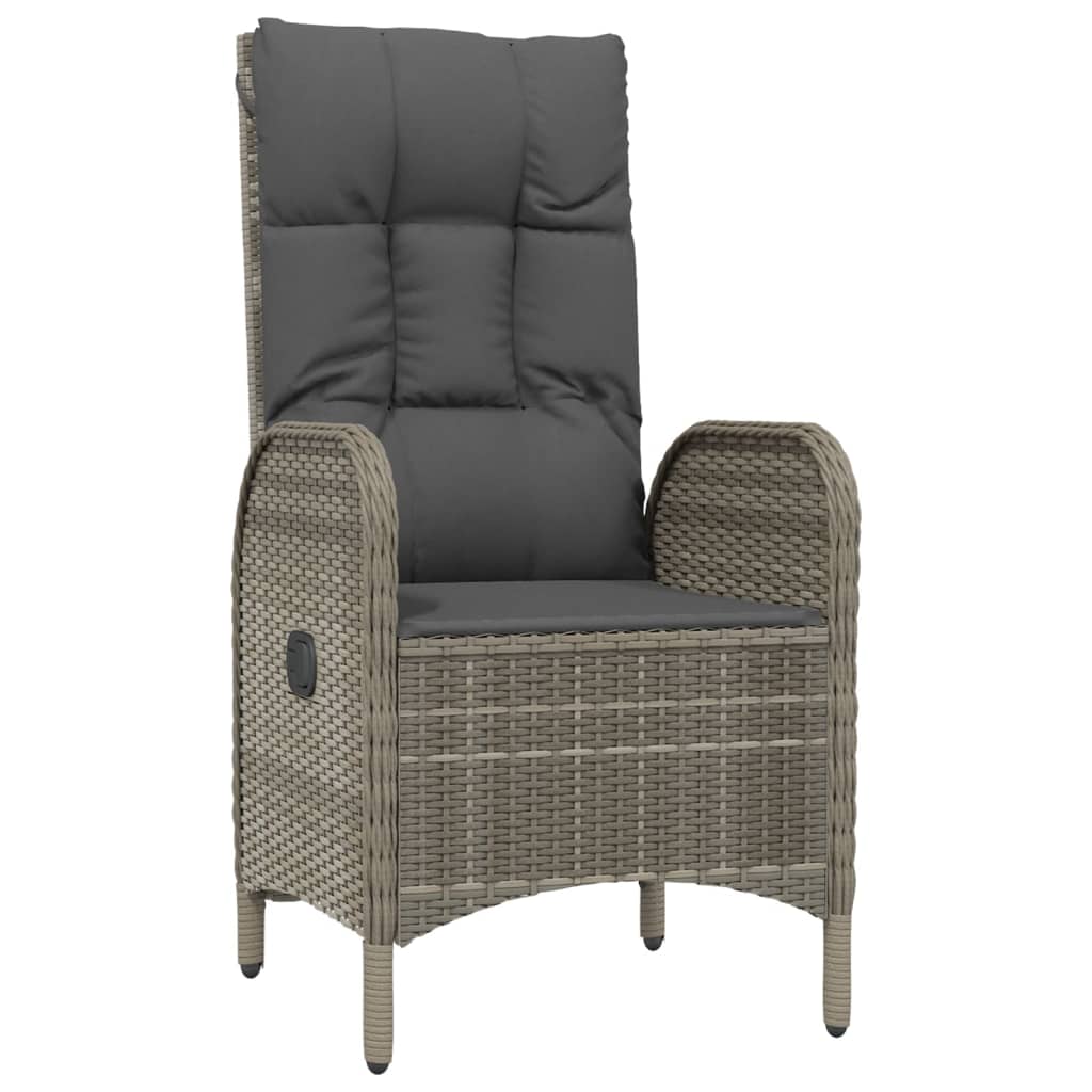 Set mobilier de grădină cu perne, 3 piese, gri, poliratan GartenMobel Dekor