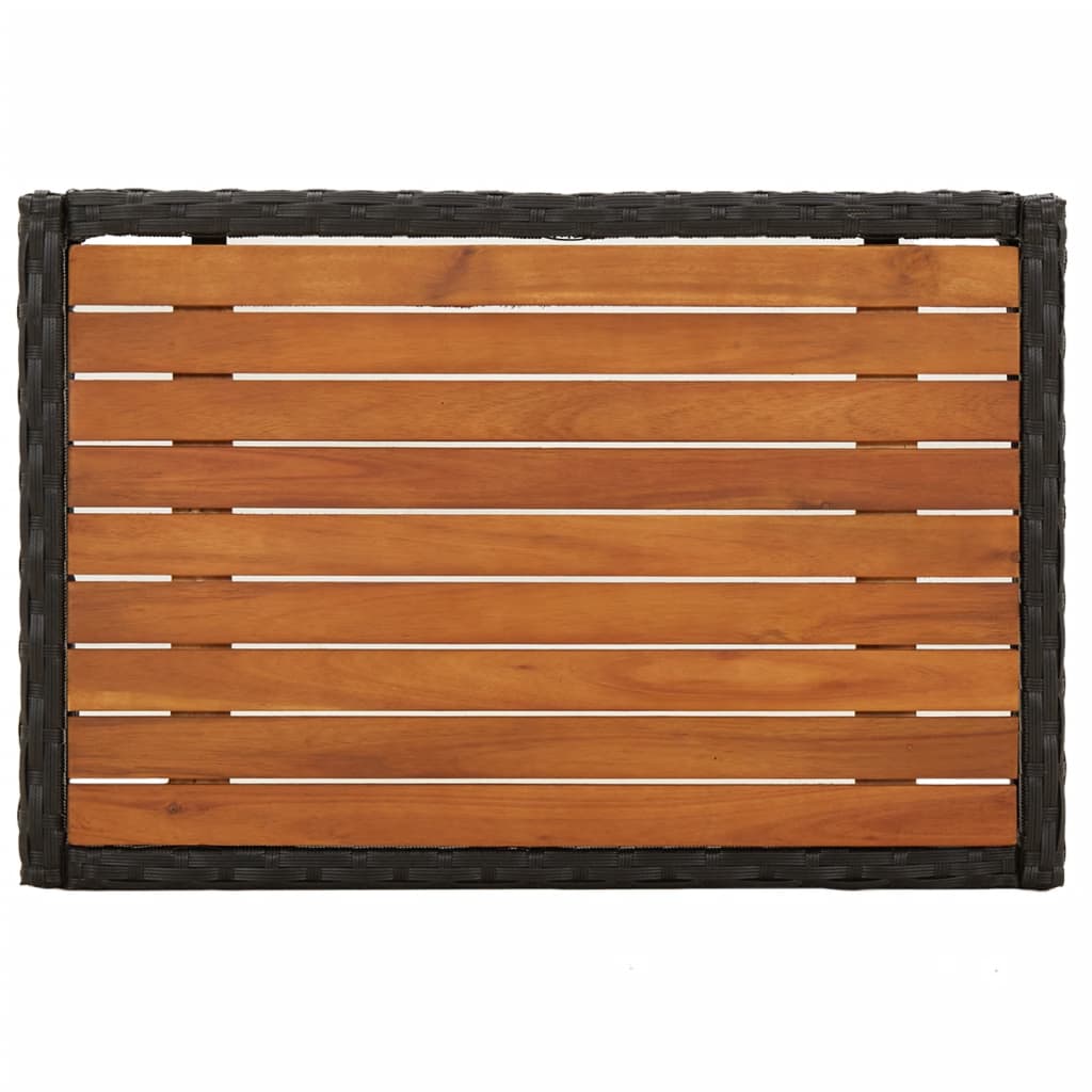 Set mobilier de grădină cu perne, 4 piese, negru, poliratan GartenMobel Dekor