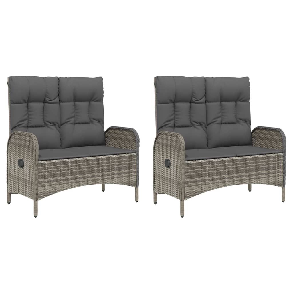 Set mobilier de grădină cu perne, 5 piese, gri, poliratan GartenMobel Dekor