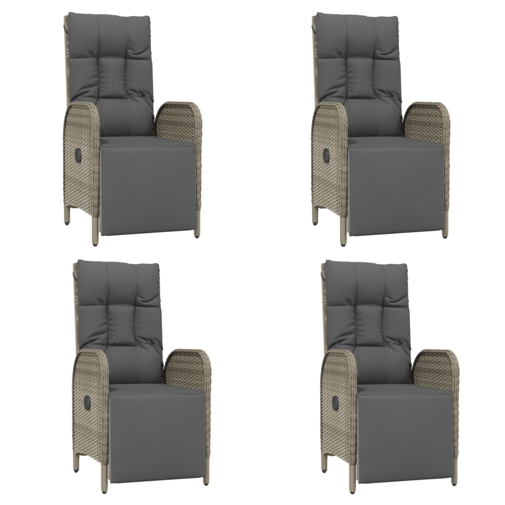 Set mobilier de grădină cu perne, 5 piese, gri, poliratan GartenMobel Dekor