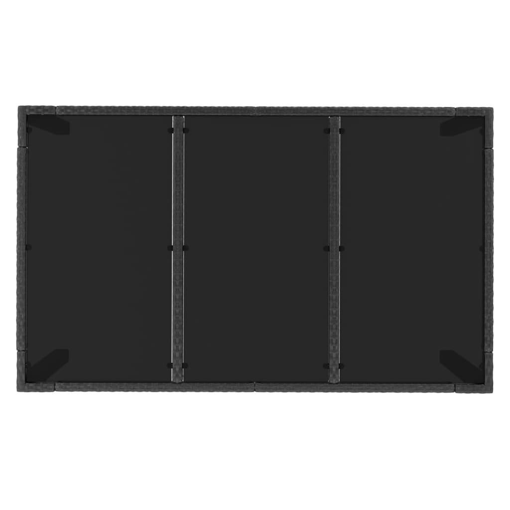 Set mobilier de grădină cu perne, 5 piese, negru, poliratan GartenMobel Dekor