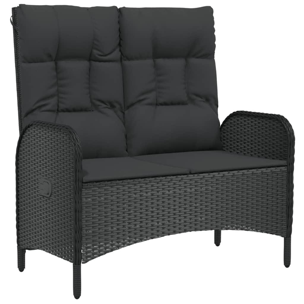 Set mobilier de grădină cu perne, 5 piese, negru, poliratan GartenMobel Dekor