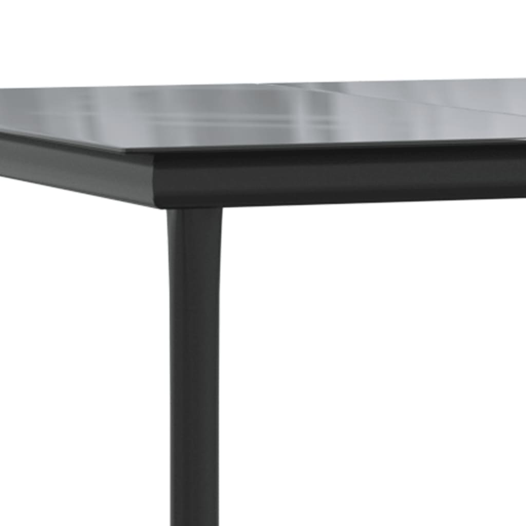Set mobilier de grădină cu perne, 5 piese, negru, poliratan GartenMobel Dekor