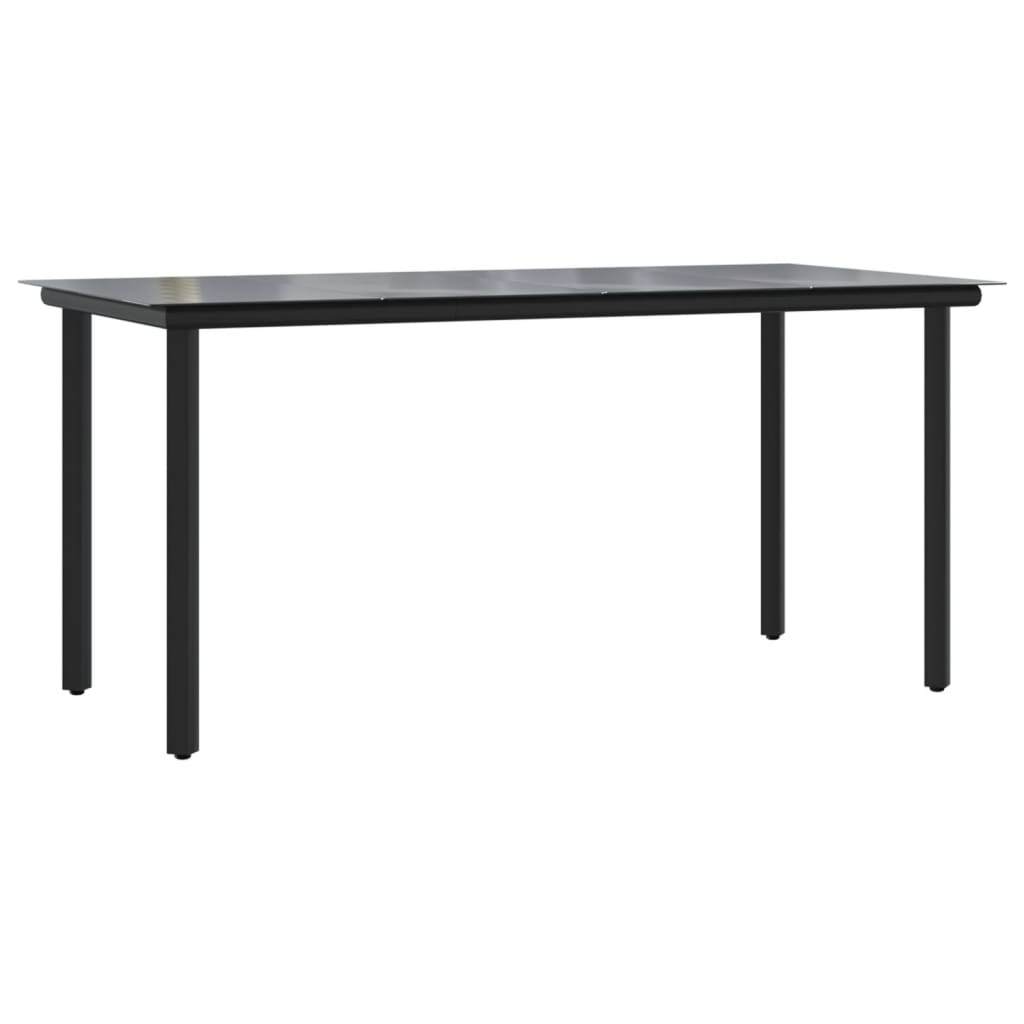 Set mobilier de grădină cu perne, 5 piese, negru, poliratan GartenMobel Dekor