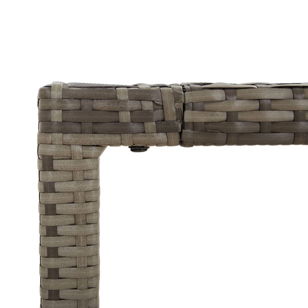 Set mobilier de grădină cu perne, 7 piese, gri, poliratan GartenMobel Dekor