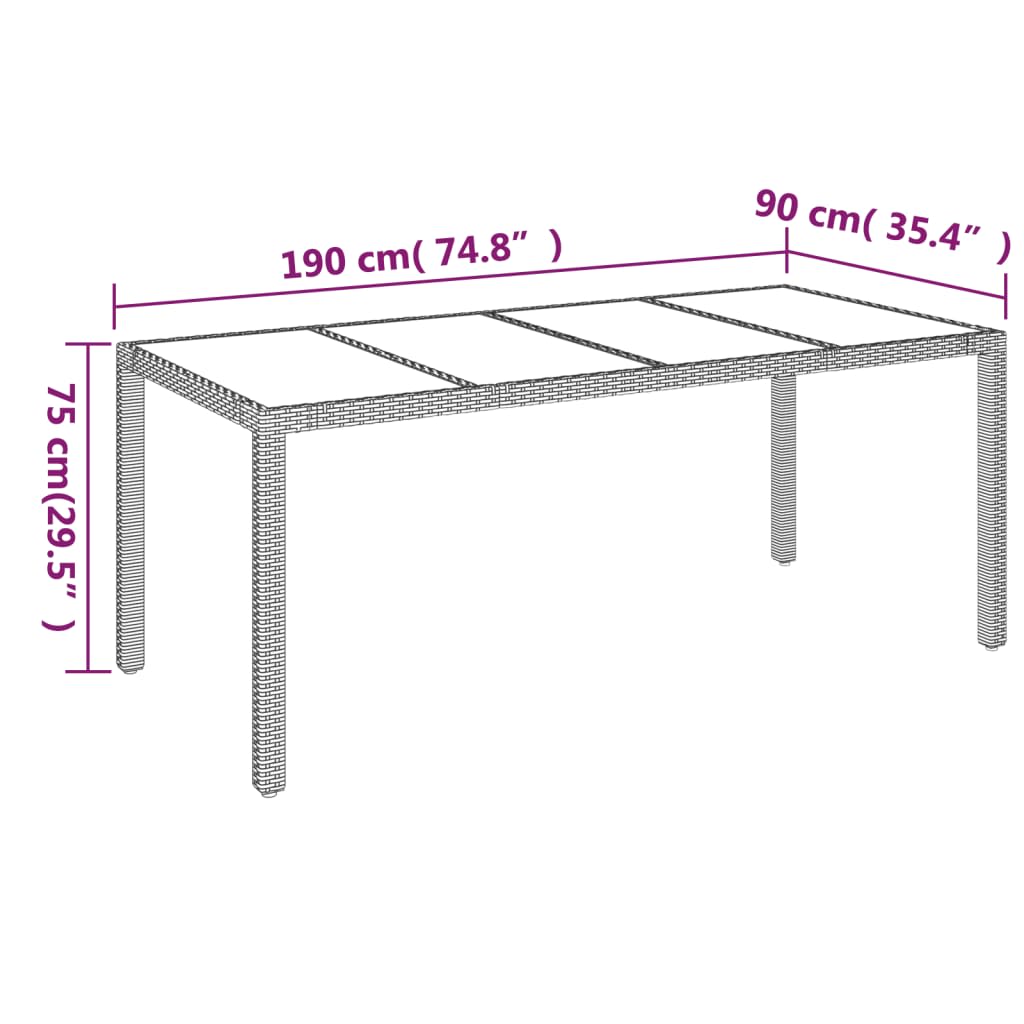 Set mobilier de grădină cu perne, 7 piese, gri, poliratan GartenMobel Dekor