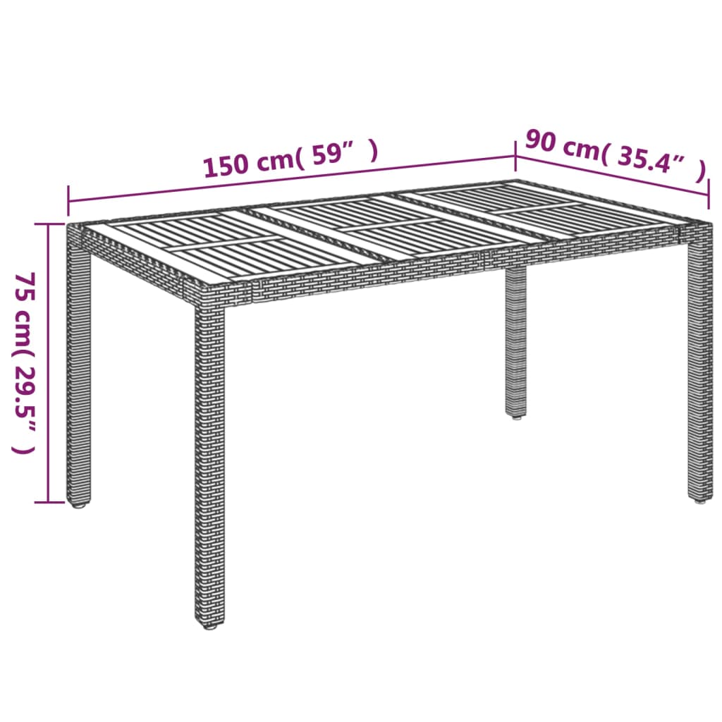 Set mobilier de grădină cu perne, 7 piese, gri, poliratan GartenMobel Dekor