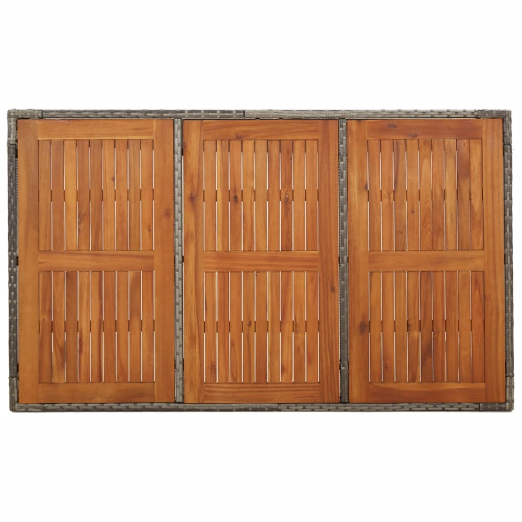 Set mobilier de grădină cu perne, 7 piese, gri, poliratan GartenMobel Dekor