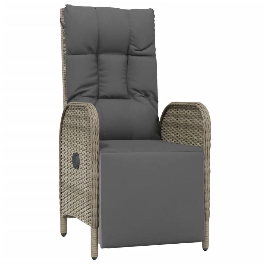 Set mobilier de grădină cu perne, 7 piese, gri, poliratan GartenMobel Dekor