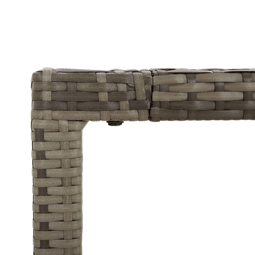 Set mobilier de grădină cu perne, 7 piese, gri, poliratan GartenMobel Dekor