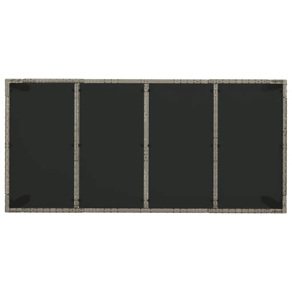 Set mobilier de grădină cu perne, 7 piese, gri, poliratan GartenMobel Dekor