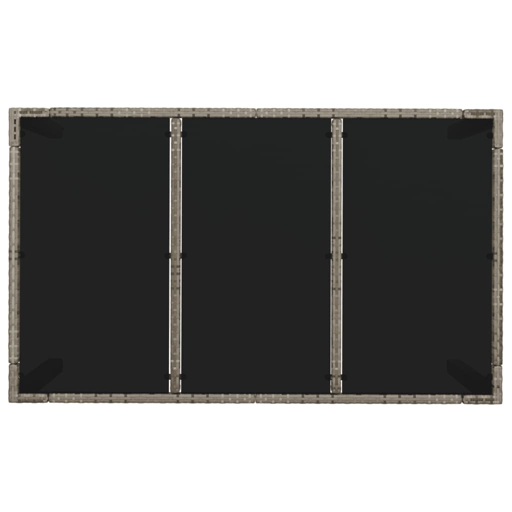 Set mobilier de grădină cu perne, 7 piese, gri, poliratan GartenMobel Dekor