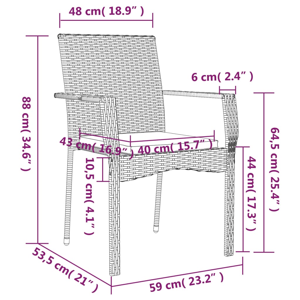 Set mobilier grădină cu perne, 5 piese, negru și gri, poliratan GartenMobel Dekor