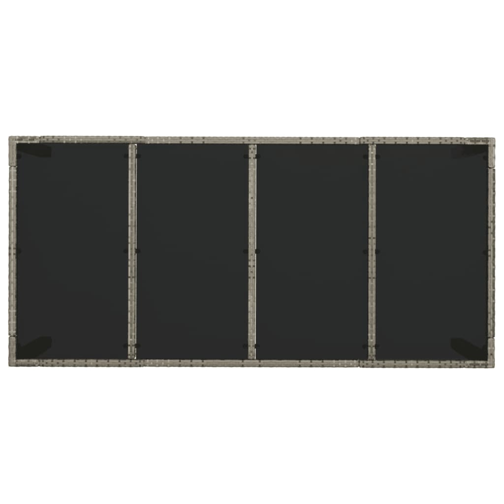 Set mobilier grădină cu perne, 9 piese, gri, poliratan GartenMobel Dekor