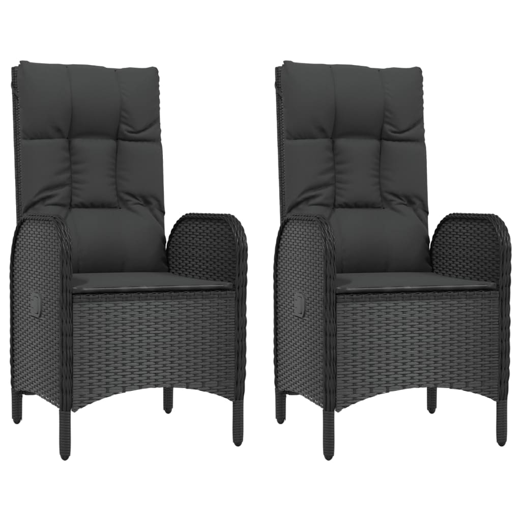 Set mobilier de grădină cu perne, 5 piese, negru, poliratan GartenMobel Dekor