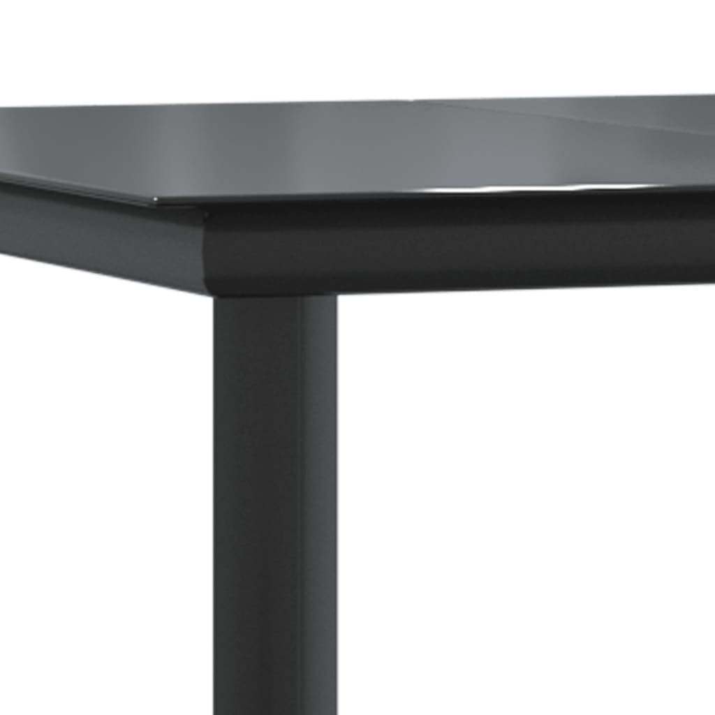 Set mobilier de grădină cu perne, 5 piese, negru, poliratan GartenMobel Dekor