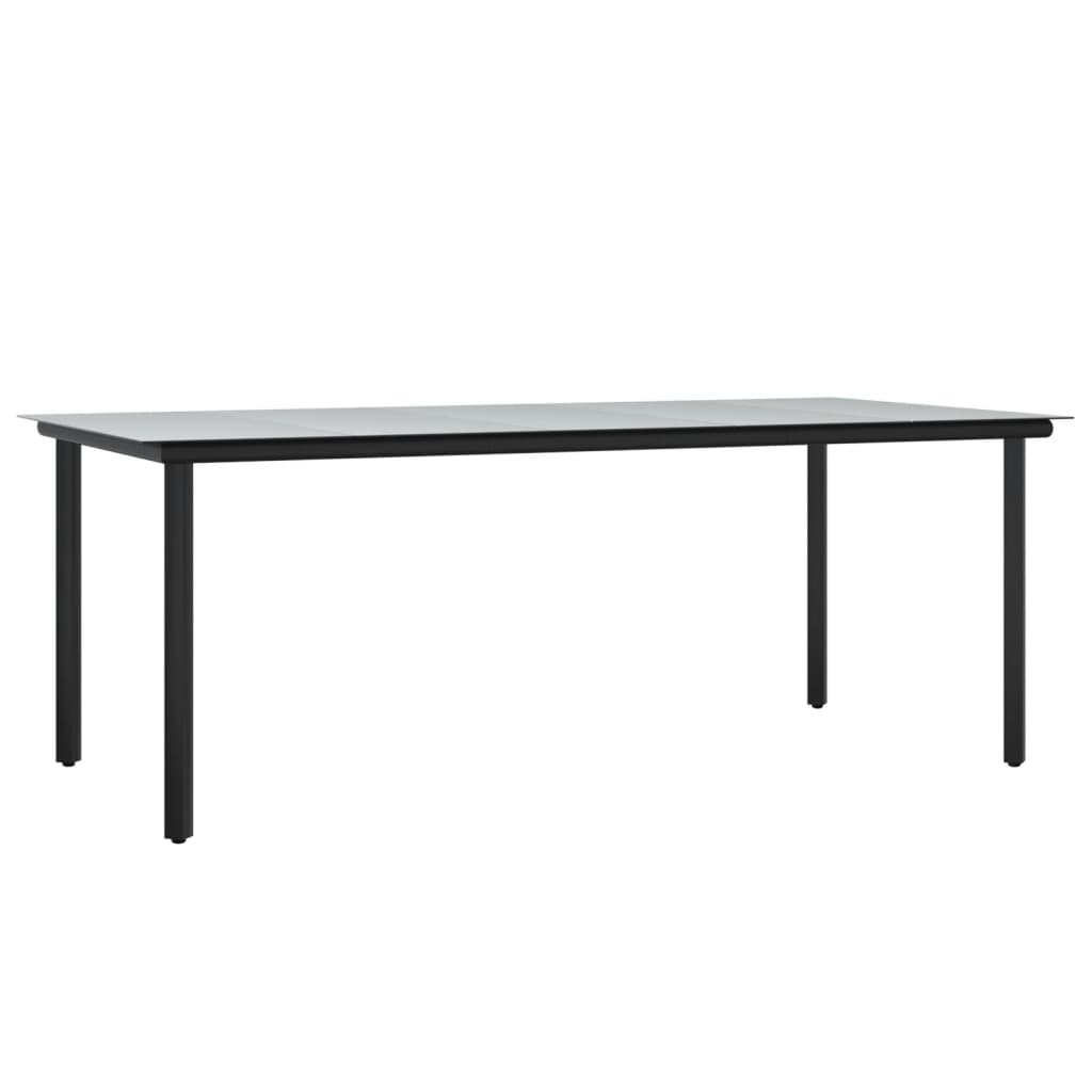 Set mobilier de grădină cu perne, 9 piese, negru, poliratan GartenMobel Dekor