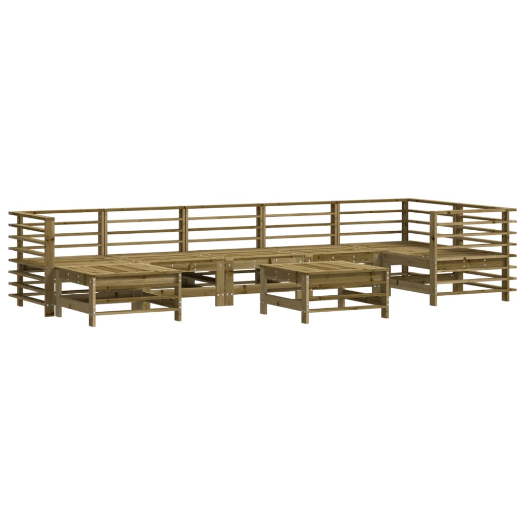 Set mobilier de grădină cu perne, 8 piese, lemn de pin tratat GartenMobel Dekor